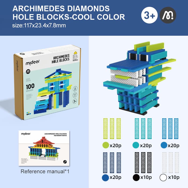 Mideer - Archimedes Dimonds Hole Blocks - Cool - View 1