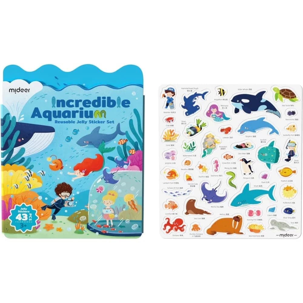 Mideer - Reusable Jelly Sticker Set - Incredible Aquarium - View 1