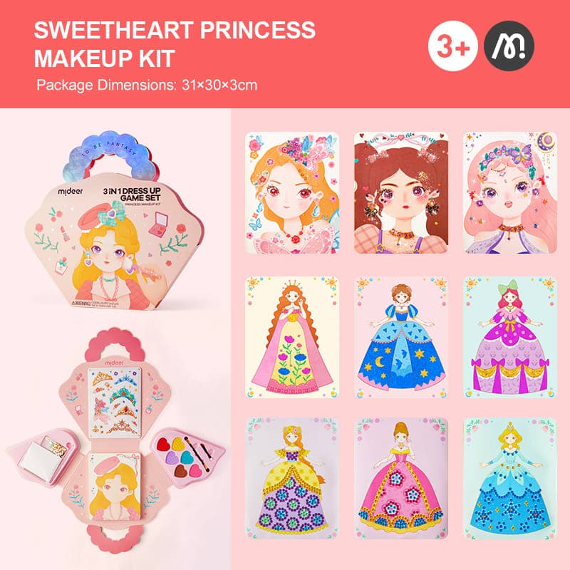 Mideer - 3 - In - 1 Dress Up Game Set - Princess Fantasy Makeup - View 1