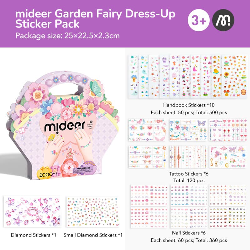 Mideer - Garden Elves Dress Up Sticker Pack - View 1