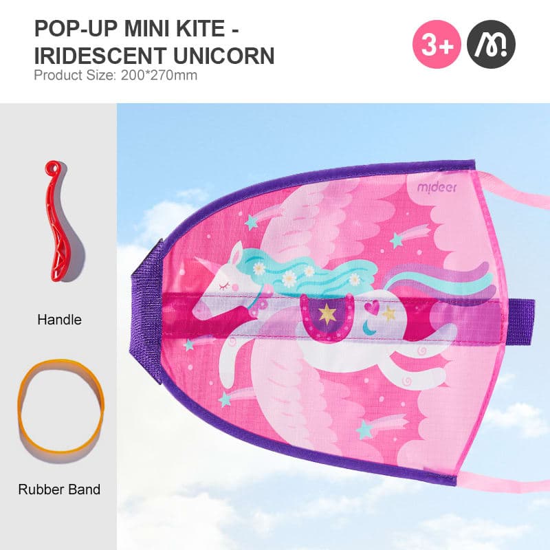Mideer Pop-up Mini Kite - Iridescent Unicorn - View 1
