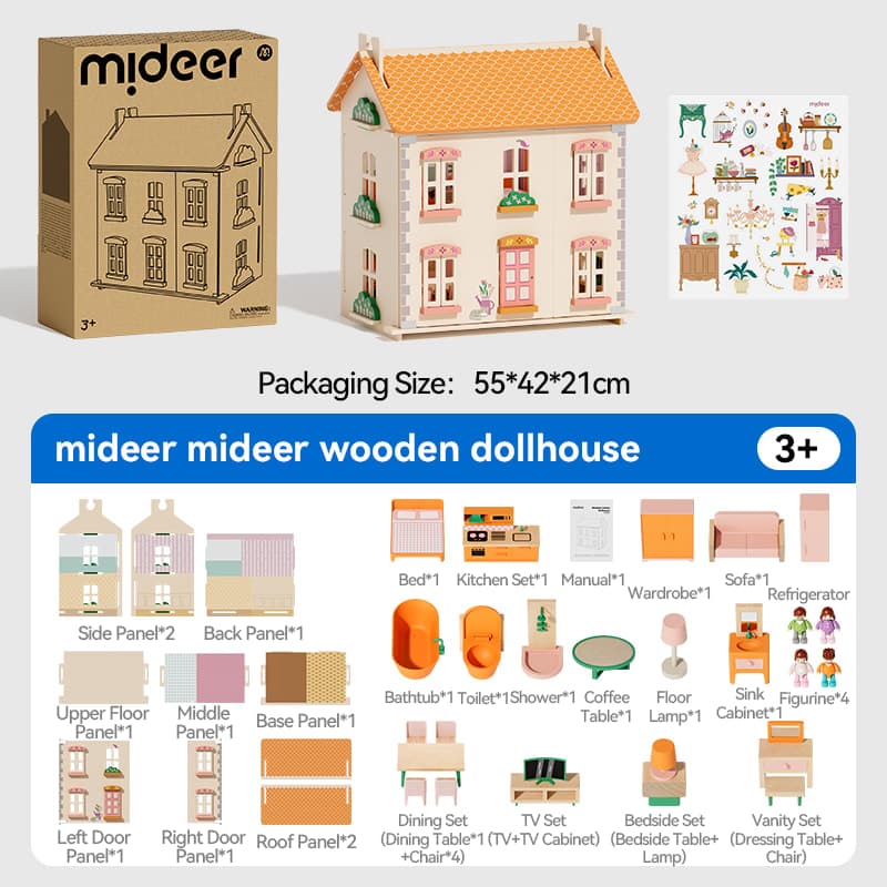 Mideer Wooden Dollhouse - View 1