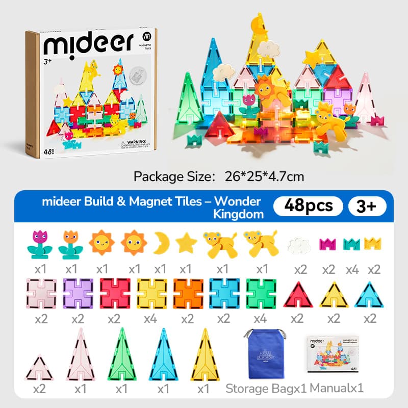 Mideer Magnetic Tiles - Wonder Kingdom - View 1