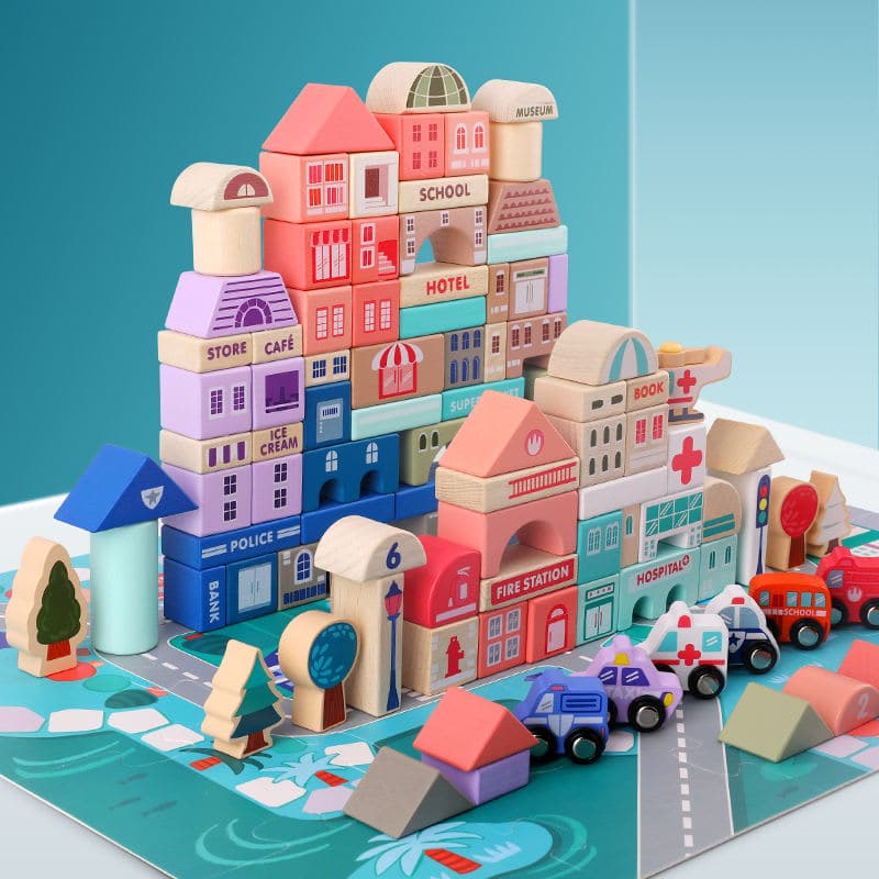 Building Blocks - Magic Color City (115 pcs) - View 1