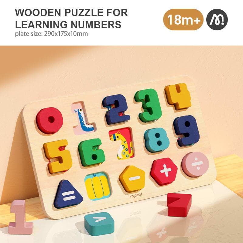 Mideer Wooden Puzzle - Let's Learn Numbers - View 1