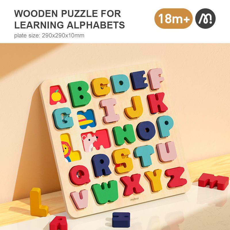 Mideer Wooden Puzzle - Let's Learn The Alphabet - View 1
