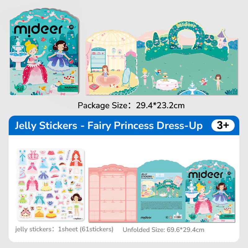 Mideer Princess Dress - Up Jelly Stickers - View 1