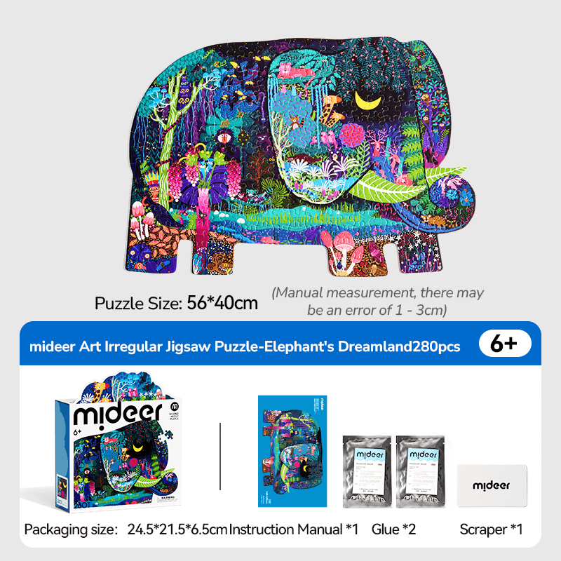 Mideer Shaped Artist Puzzle - Elephant Dream - View 1
