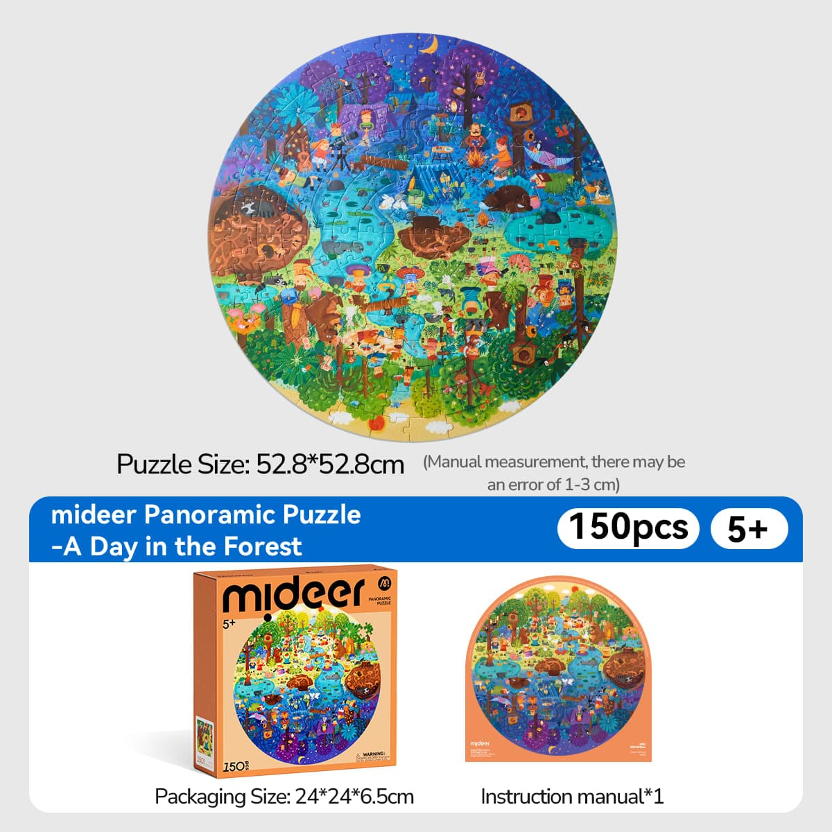 Mideer Panoramic Puzzle - A Day in the Forest - View 1