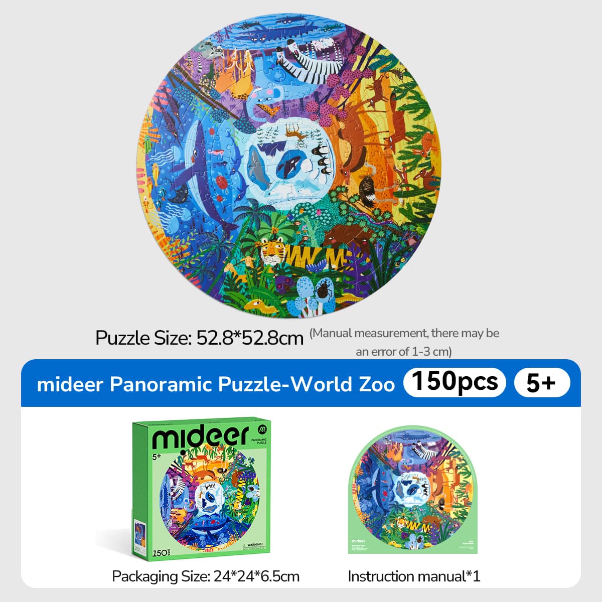 Mideer Panoramic Puzzle - Animals around the World - View 1
